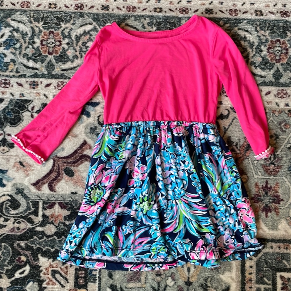 Lilly Pulitzer Pink and Blue Kids Dress
